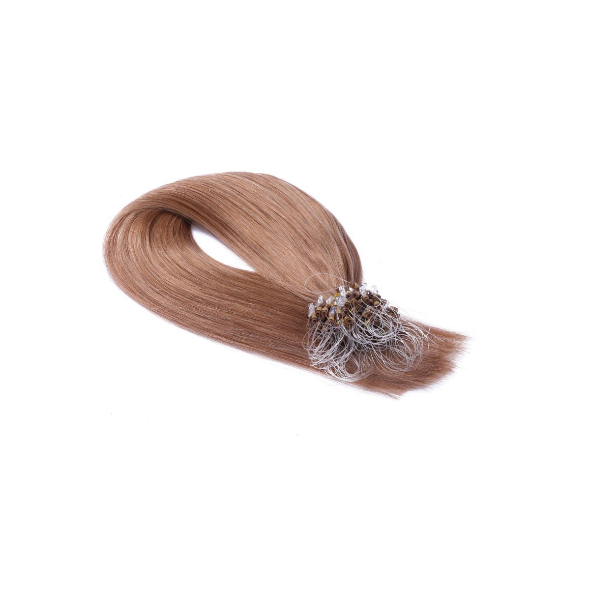 25 x Micro Ring / Loop - 12 Hellbraun - Hair Extensions...
