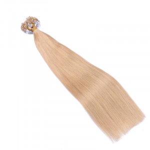 25 x Micro Ring / Loop - 18 Naturaschblond - Hair Extensions 100% Echthaar - NOVON EXTENTIONS 50 cm - 0,5 g