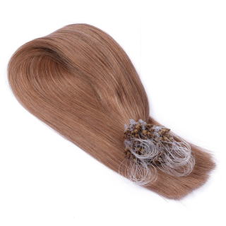 25 x Micro Ring / Loop - 27 Honigblond - Hair Extensions 100% Echthaar - NOVON EXTENTIONS 50 cm - 1 g