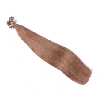 25 x Micro Ring / Loop - 27 Honigblond - Hair Extensions 100% Echthaar - NOVON EXTENTIONS 50 cm - 0,5 g