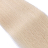 25 x Micro Ring / Loop - 60 Weissblond - Hair Extensions 100% Echthaar - NOVON EXTENTIONS 50 cm - 1 g