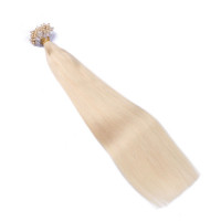 25 x Micro Ring / Loop - 613 Helllichtblond - Hair Extensions 100% Echthaar - NOVON EXTENTIONS 50 cm - 0,5 g