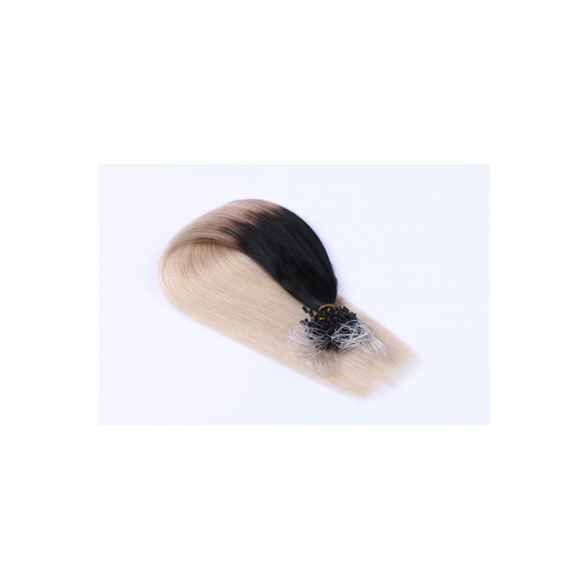 25 x Micro Ring / Loop - 1b/Grey Ombre - Hair Extensions...