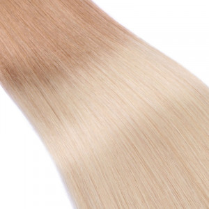 25 x Micro Ring / Loop - 12/60 Ombre - Hair Extensions 100% Echthaar - NOVON EXTENTIONS 50 cm - 0,5 g