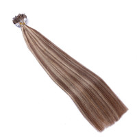 25 x Micro Ring / Loop - 4/24 Gesträhnt - Hair Extensions 100% Echthaar - NOVON EXTENTIONS 50 cm - 0,5 g