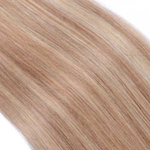 25 x Micro Ring / Loop - 12/613 Gesträhnt - Hair Extensions 100% Echthaar - NOVON EXTENTIONS 50cm - 1 g
