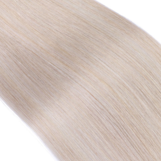 25 x Micro Ring / Loop - Grey / Grau - Hair Extensions 100% Echthaar - NOVON EXTENTIONS 60 cm - 1 g