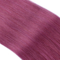 25 x Micro Ring / Loop - Violett - Hair Extensions 100% Echthaar - NOVON EXTENTIONS 50 cm - 1 g