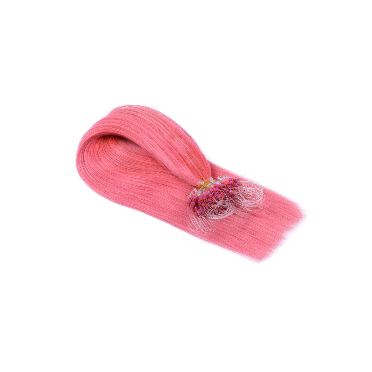 25 x Micro Ring / Loop - Pink - Hair Extensions 100%...