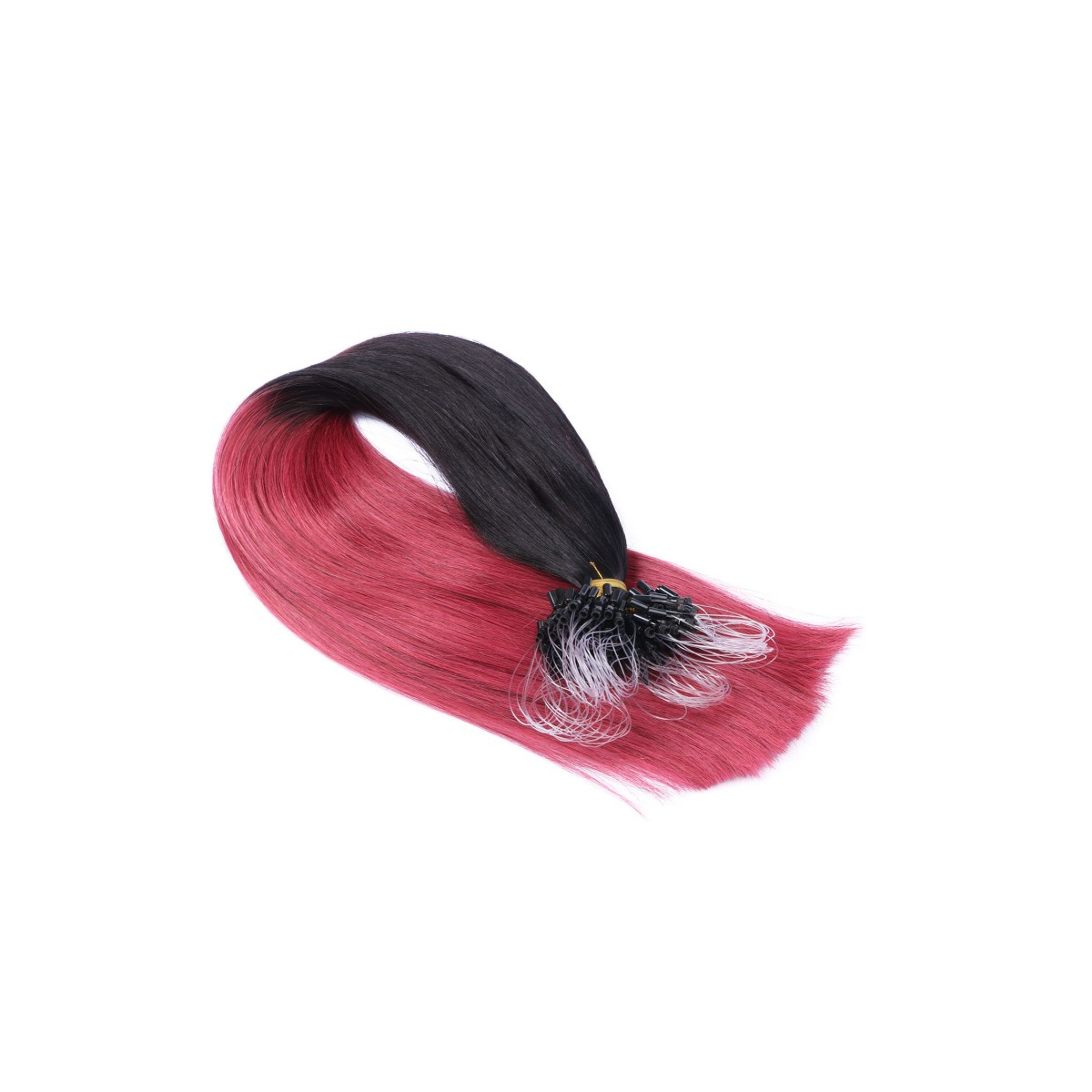 25 x Micro Ring / Loop - 1B/Burg Ombre - Hair Extensions...