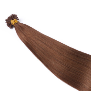 25 x Keratin Bonding Hair Extensions - 5 Dunkelblond - 100% Echthaar - NOVON EXTENTIONS