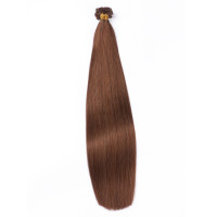 25 x Keratin Bonding Hair Extensions - 5 Dunkelblond - 100% Echthaar - NOVON EXTENTIONS