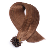 25 x Keratin Bonding Hair Extensions - 5 Dunkelblond - 100% Echthaar - NOVON EXTENTIONS
