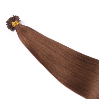 25 x Keratin Bonding Hair Extensions - 5 Dunkelblond - 100% Echthaar - NOVON EXTENTIONS 40 cm - 0,5 g