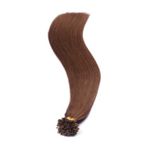 25 x Keratin Bonding Hair Extensions - 5 Dunkelblond - 100% Echthaar - NOVON EXTENTIONS 60 cm - 0,5 g