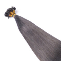 25 x Keratin Bonding Hair Extensions - Darkgrey - 100% Echthaar - NOVON EXTENTIONS
