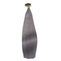25 x Keratin Bonding Hair Extensions - Darkgrey - 100% Echthaar - NOVON EXTENTIONS