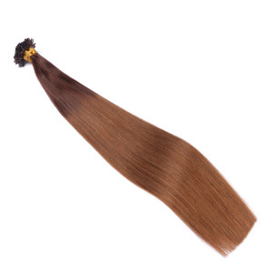25 x Keratin Bonding Hair Extensions - 2/8 Ombre - 100% Echthaar - NOVON EXTENTIONS