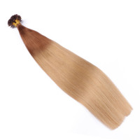 25 x Keratin Bonding Hair Extensions - 12/26 Ombre - 100% Echthaar - NOVON EXTENTIONS