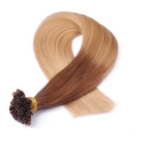 25 x Keratin Bonding Hair Extensions - 12/26 Ombre - 100% Echthaar - NOVON EXTENTIONS