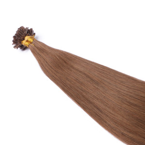 25 x Keratin Bonding Hair Extensions - 7 Mittelnaturblond - 100% Echthaar - NOVON EXTENTIONS 50 cm - 1 g
