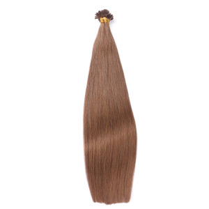 25 x Keratin Bonding Hair Extensions - 7 Mittelnaturblond - 100% Echthaar - NOVON EXTENTIONS 50 cm - 1 g