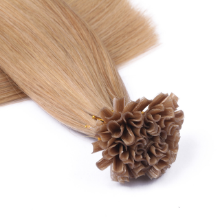 25 x Keratin Bonding Hair Extensions - 16 Hellblond natur - 100% Echthaar - NOVON EXTENTIONS 60 cm - 1 g