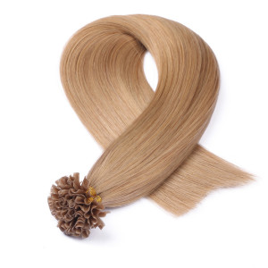 25 x Keratin Bonding Hair Extensions - 16 Hellblond natur - 100% Echthaar - NOVON EXTENTIONS 40 cm - 0,5 g