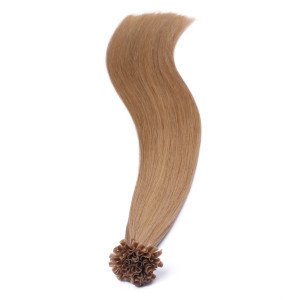 25 x Keratin Bonding Hair Extensions - 16 Hellblond natur - 100% Echthaar - NOVON EXTENTIONS 40 cm - 0,5 g