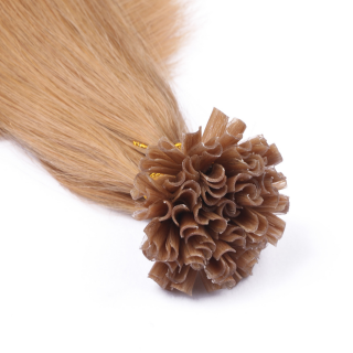 25 x Keratin Bonding Hair Extensions - 19 Mittelgoldblond - 100% Echthaar - NOVON EXTENTIONS 50 cm - 1 g