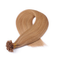 25 x Keratin Bonding Hair Extensions - 19 Mittelgoldblond - 100% Echthaar - NOVON EXTENTIONS 50 cm - 1 g