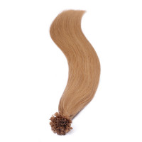 25 x Keratin Bonding Hair Extensions - 19 Mittelgoldblond - 100% Echthaar - NOVON EXTENTIONS 60 cm - 1 g
