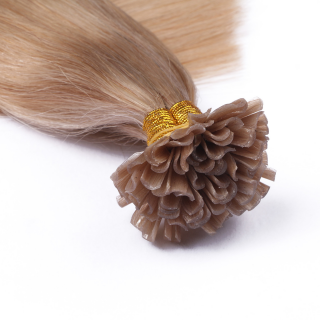 25 x Keratin Bonding Hair Extensions - 101 Mittelblondasch - 100% Echthaar - NOVON EXTENTIONS 60 cm - 0,5 g