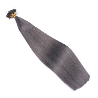 25 x Keratin Bonding Hair Extensions - Darkgrey - 100% Echthaar - NOVON EXTENTIONS 60 cm - 0,5 g