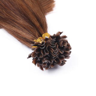 25 x Keratin Bonding Hair Extensions - 4/30 Gestrhnt - 100% Echthaar - NOVON EXTENTIONS 60 cm - 1 g