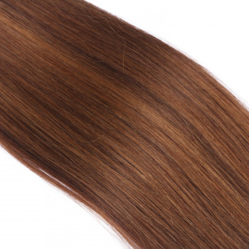 25 x Keratin Bonding Hair Extensions - 4/30 Gesträhnt - 100% Echthaar - NOVON EXTENTIONS 60 cm - 0,5 g