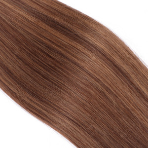 25 x Keratin Bonding Hair Extensions - 6/12 Gesträhnt - 100% Echthaar - NOVON EXTENTIONS 50 cm - 1 g