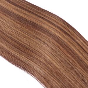 25 x Keratin Bonding Hair Extensions - 6/27 Gesträhnt - 100% Echthaar - NOVON EXTENTIONS 40 cm - 1 g