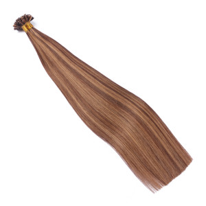 25 x Keratin Bonding Hair Extensions - 6/27 Gesträhnt - 100% Echthaar - NOVON EXTENTIONS 40 cm - 1 g