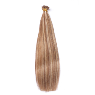 25 x Keratin Bonding Hair Extensions - 18/24 Gestrhnt - 100% Echthaar - NOVON EXTENTIONS 40 cm - 1 g