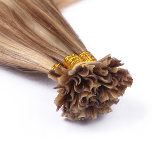 25 x Keratin Bonding Hair Extensions - 18/24 Gesträhnt - 100% Echthaar - NOVON EXTENTIONS 40 cm - 1 g
