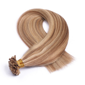 25 x Keratin Bonding Hair Extensions - 18/24 Gesträhnt - 100% Echthaar - NOVON EXTENTIONS 40 cm - 1 g