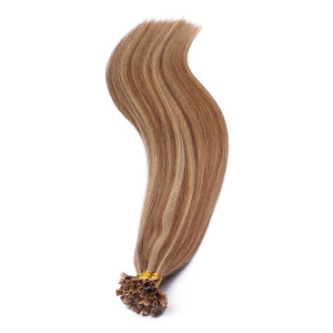 25 x Keratin Bonding Hair Extensions - 18/24 Gesträhnt - 100% Echthaar - NOVON EXTENTIONS 40 cm - 1 g