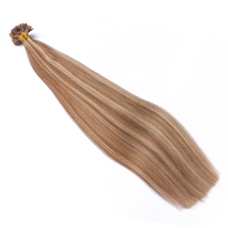 25 x Keratin Bonding Hair Extensions - 18/24 Gestrhnt - 100% Echthaar - NOVON EXTENTIONS 50 cm - 1 g