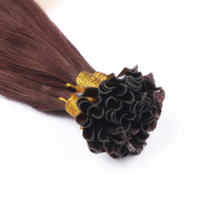 25 x Keratin Bonding Hair Extensions - 2/60 Ombre - 100% Echthaar - NOVON EXTENTIONS 50 cm - 1 g