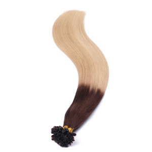 25 x Keratin Bonding Hair Extensions - 2/60 Ombre - 100% Echthaar - NOVON EXTENTIONS 50 cm - 1 g