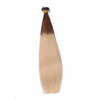 25 x Keratin Bonding Hair Extensions - 4/60 Ombre - 100% Echthaar - NOVON EXTENTIONS 40 cm - 1 g