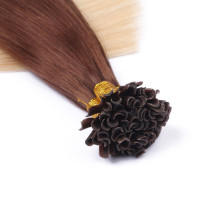 25 x Keratin Bonding Hair Extensions - 4/60 Ombre - 100% Echthaar - NOVON EXTENTIONS 40 cm - 1 g