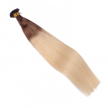 25 x Keratin Bonding Hair Extensions - 17/20 Ombre - 100% Echthaar - NOVON EXTENTIONS 40 cm - 1 g