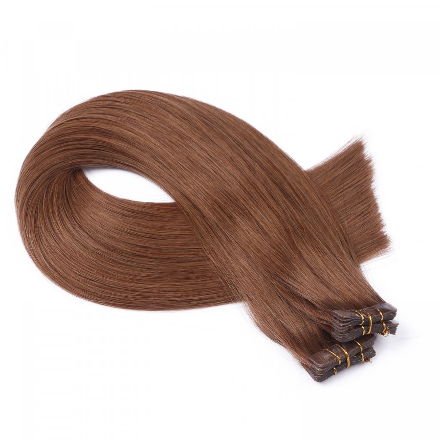10 x Tape In - 5 Dunkelblond - Hair Extensions - 2,5 g - NOV